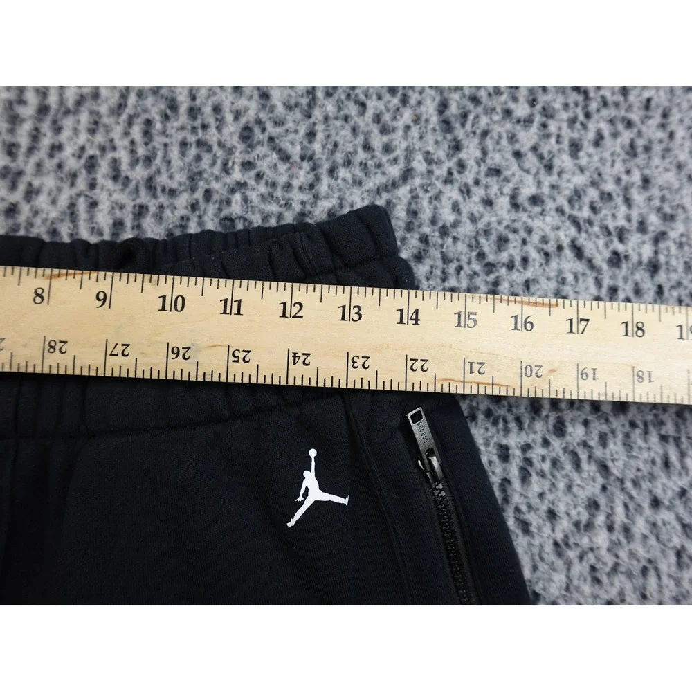 Jordan Sweatpants Men Size S Black Zipper Pockets‎ CQ6673-010 Joggers